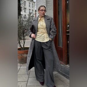 NA-KD Women's Oversized Herringbone Coat